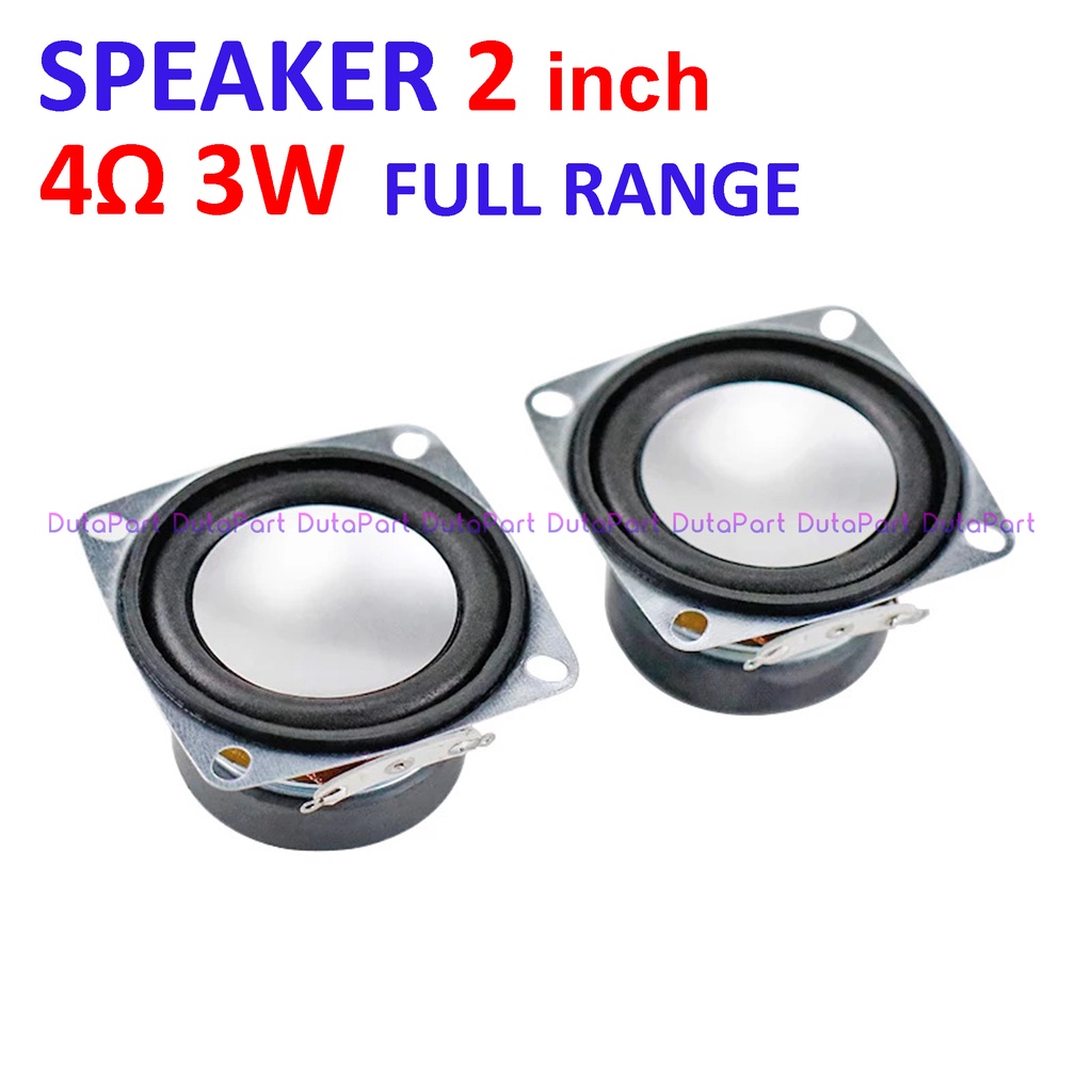 Speaker 2 inch 4 ohm 3 watt Full Range Audio Loudspeaker Silver Black