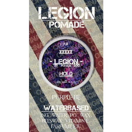 GROSIR POMADE WATERBASED LEGION 60GRAM PAKET MIX 6PCS