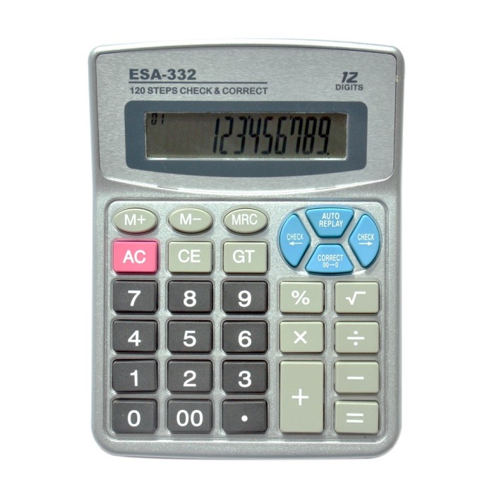 

BIG SALE Kalkulator Check Correct Baterai AAA A3 12 Digits Kalkulator Dagang