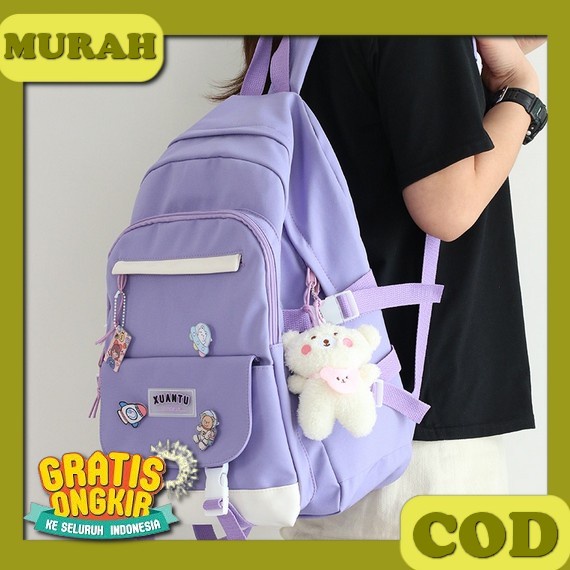 Tas Ransel Sekolah Anak Perempuan Tas Sekolah Anak Anti Air Model Korea Import Tebal Ba2225 Tas Seko