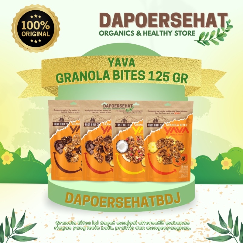 

[NEW PACKAGING]YAVA - Granola Bites 125gr | ex East Bali Cashew