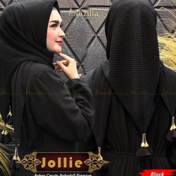 {GLG.22De22ᴾ} jilbab segiempat plisket pastan tasel bunga pom pom 130x 130cm motif dan polos