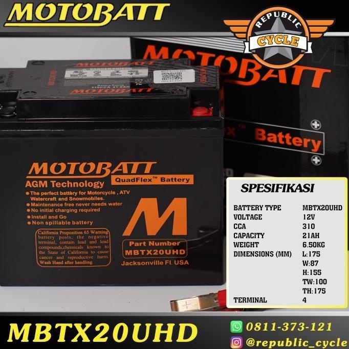 AKI BATRAI MOTOBATT MBTX20UHD HARLEY DAVIDSON HERITAGE SOFTAIL 1450