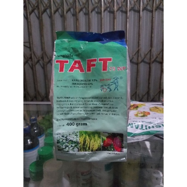 Fungisida Taft pak tani 400gr(karbendazim12%+mankozeb63%)