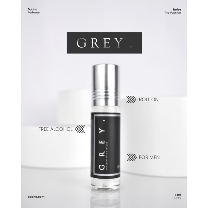 Parfum Minyak Wangi Dobha Aroma Grey 6ml Original Non Alkohol