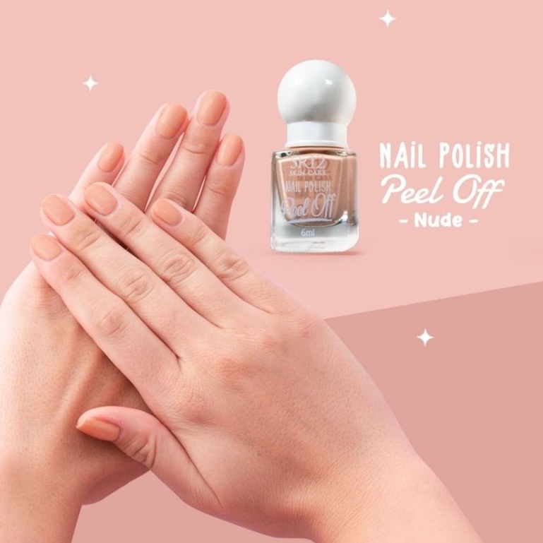 SR12 Nail Polish Peel-Off Nude 6ml Kutek Halal Muslimah Wudhu Friendly 8 Varian Warna Waterbased Cepat Kering Tidak Lengket BPOM