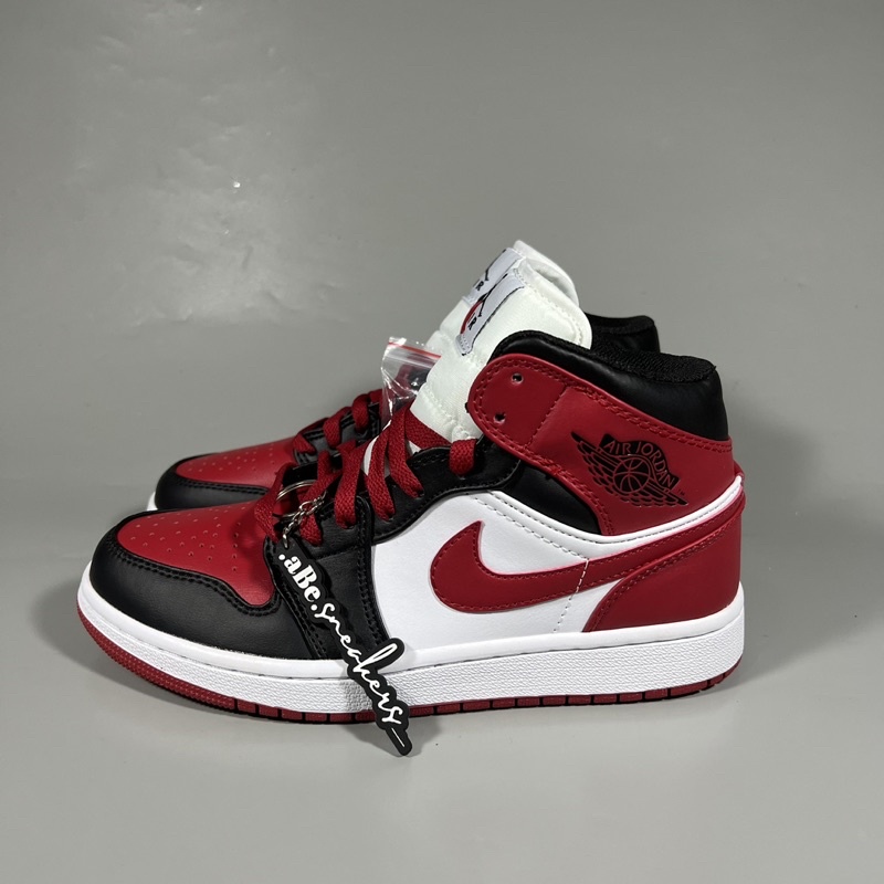 Jual Nike Air Jordan 1 Mid Alternate Bred Toe | Shopee Indonesia