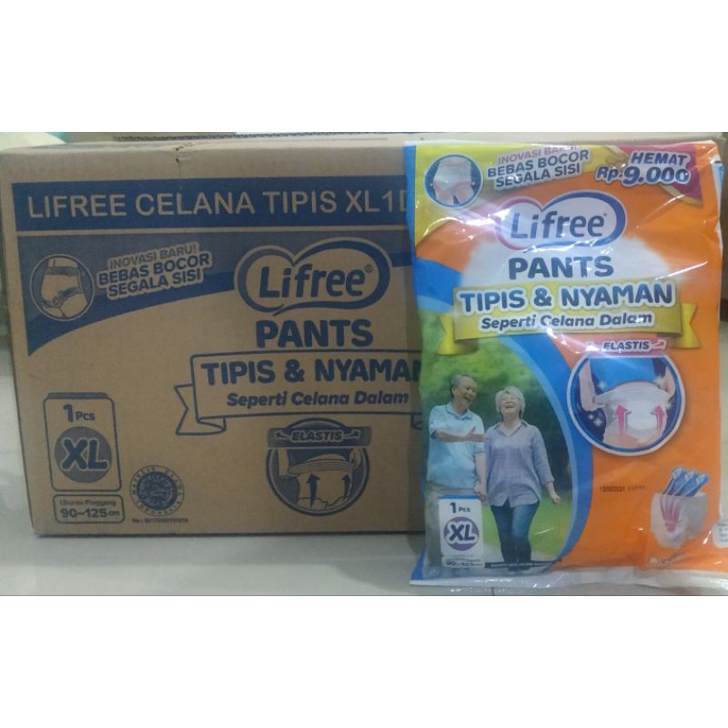 [PROMO GRATIS ONGKIR] LIFREE SACHET PANTS POPOK CELANA DEWASA ORANG TUA SIZE XL | POPOK DEWASA ADULT LANSIA UKURAN XL ISI 6