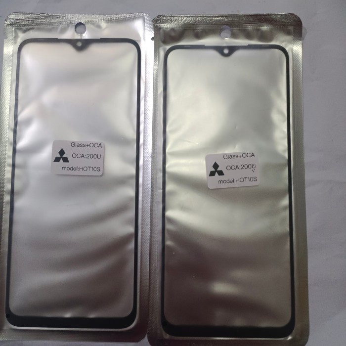 kaca lcd kaca touchscreen gorila glass + oca infinix hot 10s