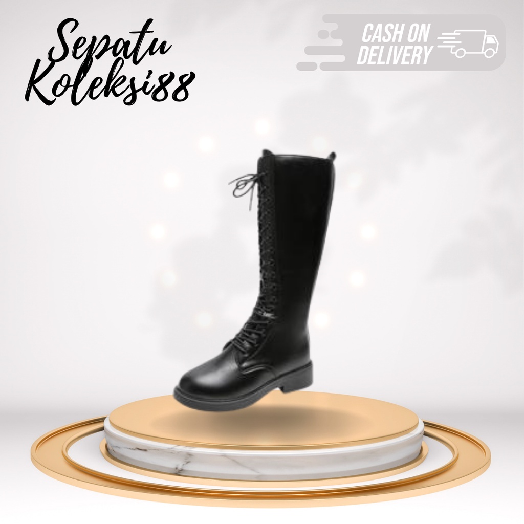 Sepatu Boots Wanita Sepatu Pesta Wanita Panjang Heels Sedang Fashion SK 270