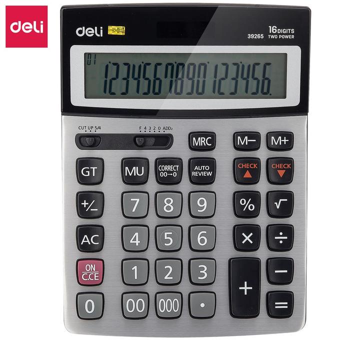 

Deli E39265 Calculator/Kalkulator-112-Check Calculator 16-Digit Metal