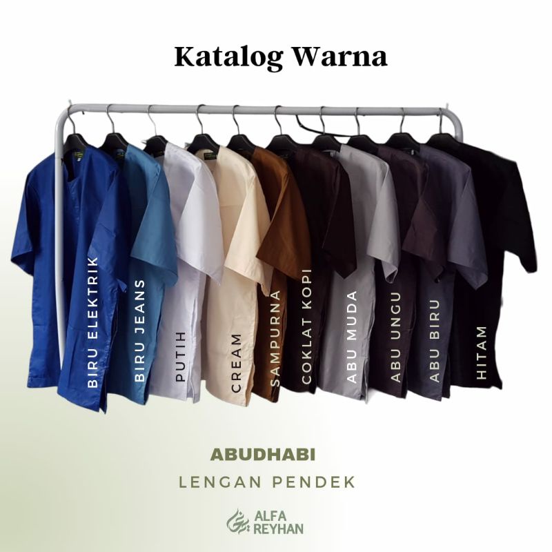 Baju Koko Taqwa Abudhabi ALFA REYHAN Lengan pendek