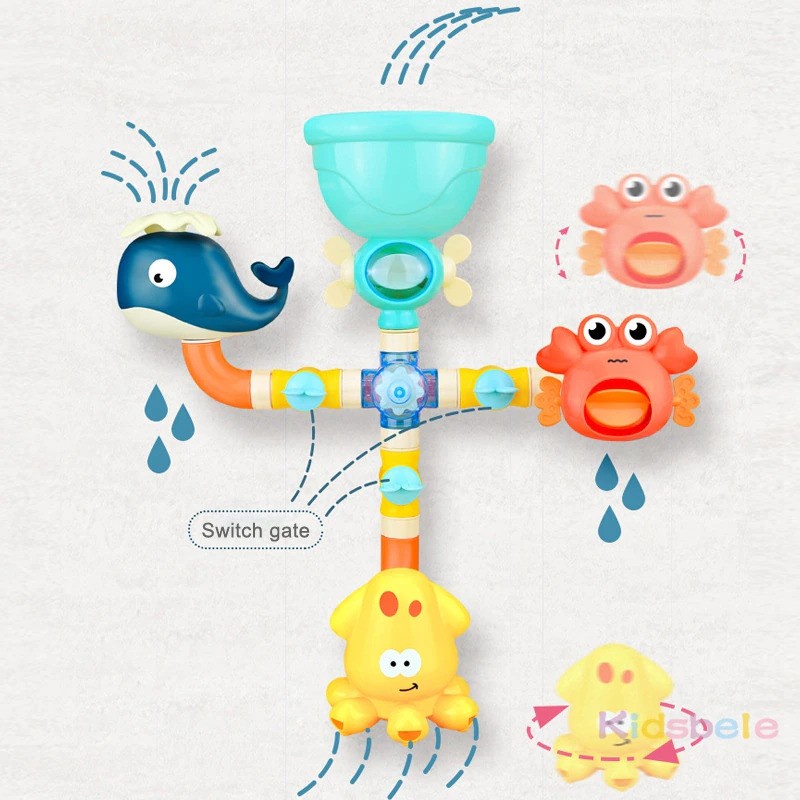 Baby Bath Toys 4in1 Mainan Mandi Bayi Mainan Mandi Anak Mainan Air Anak Mandi