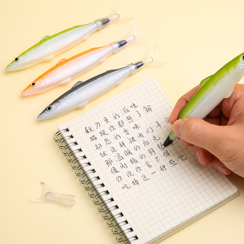 [Grosir] 0.5mm Pena Menulis Tinta Hitam Kreatif Kartun Fish Ball Pen Perlengkapan Menulis Kantor Sekolah Umum Lucu Hadiah Liburan Untuk Pelajar