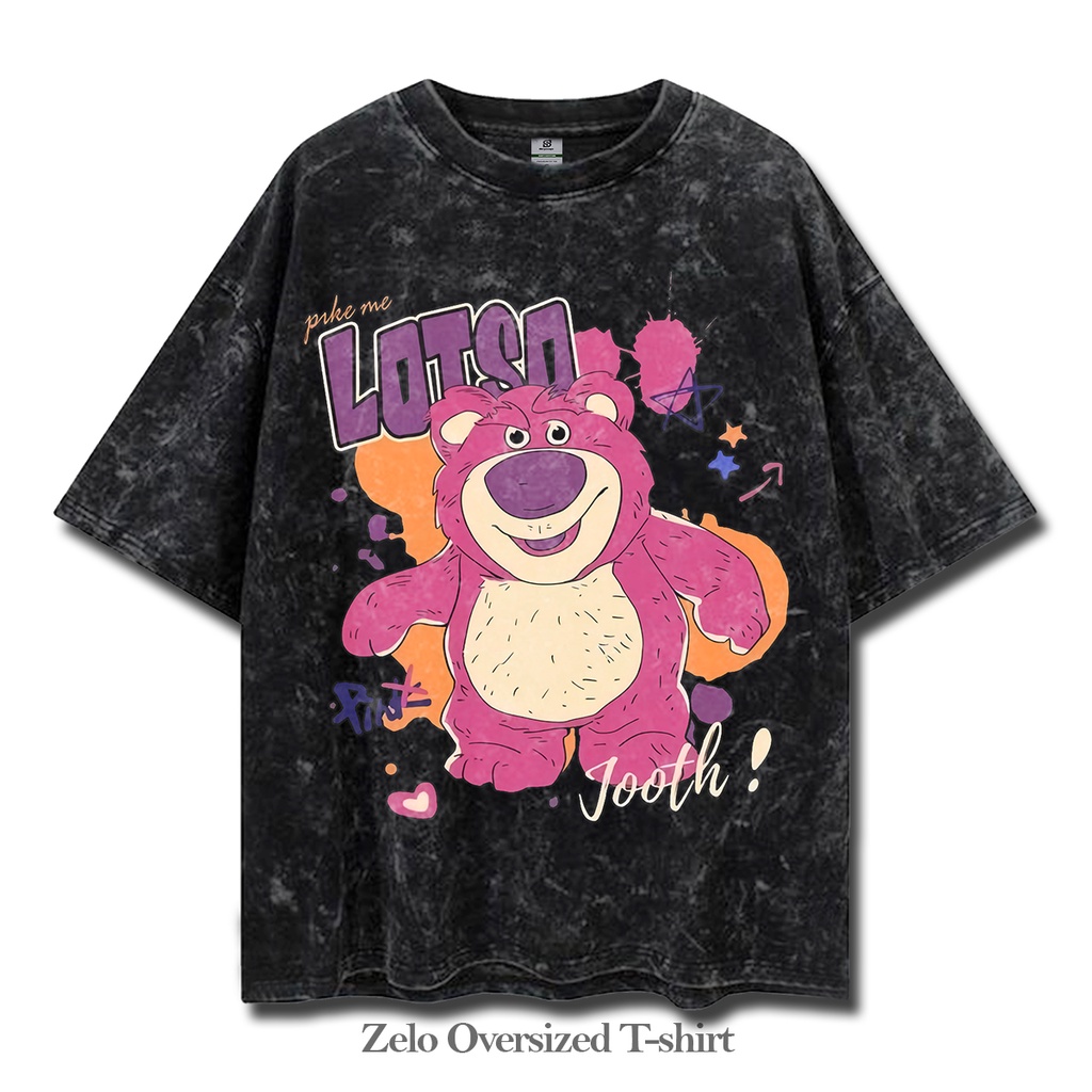 Kaos Lotso Toy Story Oversize washed tee // Baju toy Story Lotso Vintage tee