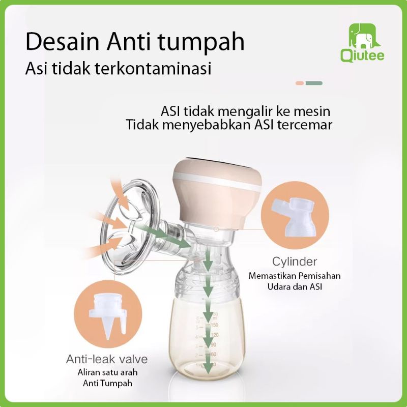 Pompa ASI elektrik portable tanpa kabel dan selang / Rechargeable Breast Pump single elektrik / Real bubee pompa adi elektrik 2 pump