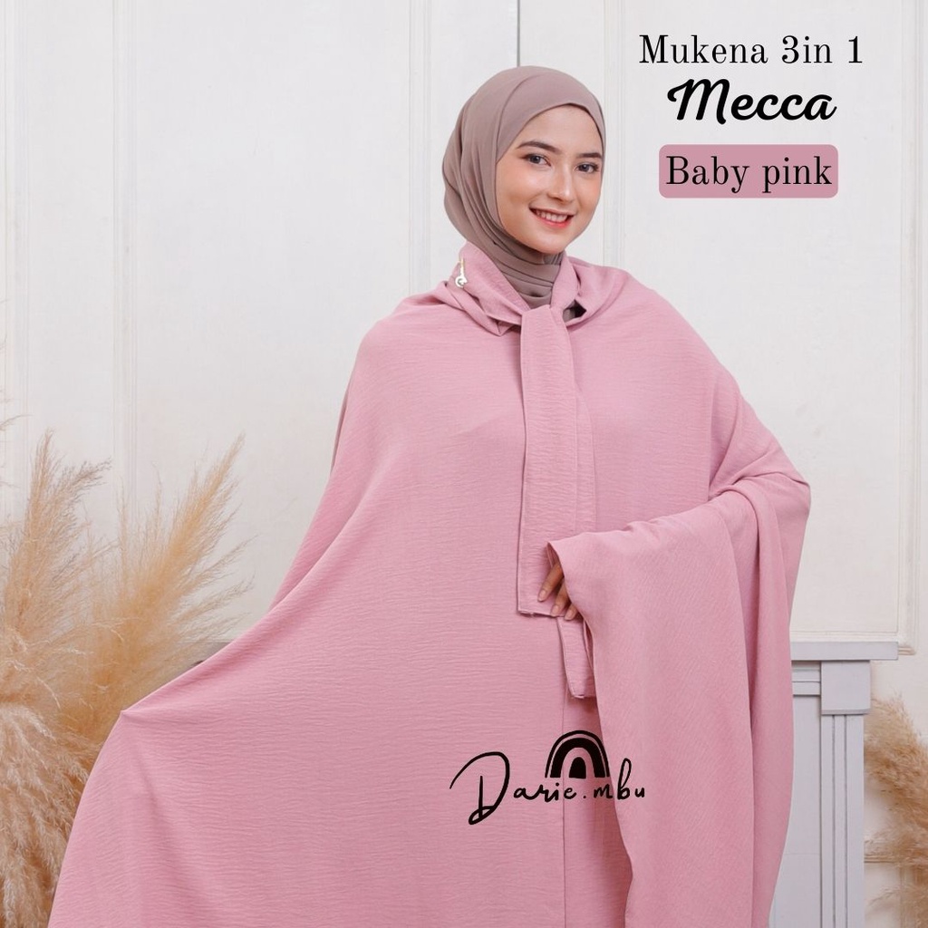 Mukena Dewasa 3in1 Crinkel Premium Mecca Series Traveling Mewah Jumbo