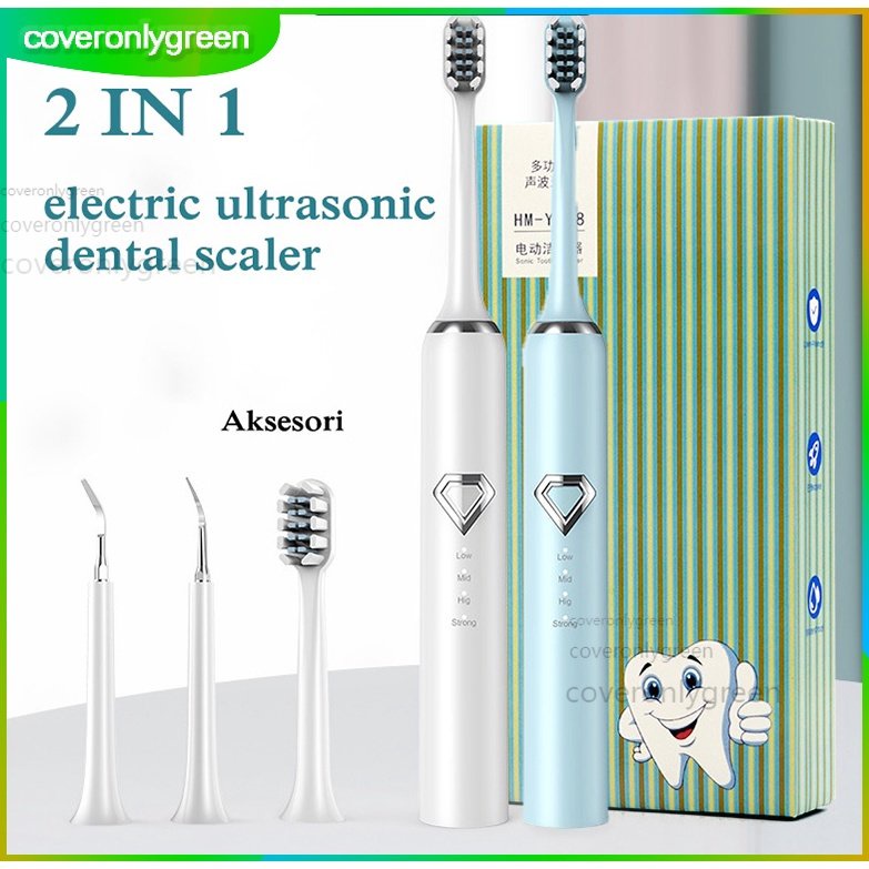 1 Set 3 USB Alat Pembersih Karang Gigi Dental Scaling Sonic Elektrik Toothbrush Tooth Cleaner Whiten Teeth -Tartar Remove