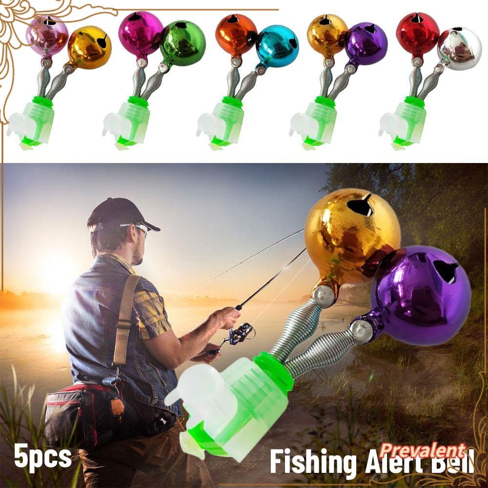 Preva 5pcs Bell Siaga Pancing Warna Warni Portable Tahan Lama Rod Tackle