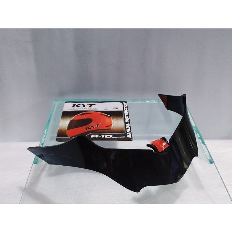 PAKET FLAT VISOR KYT RC7 + SPOILER KYT RC7 / KYT R10 /KYT K2RIDER / GRATIS STIKER