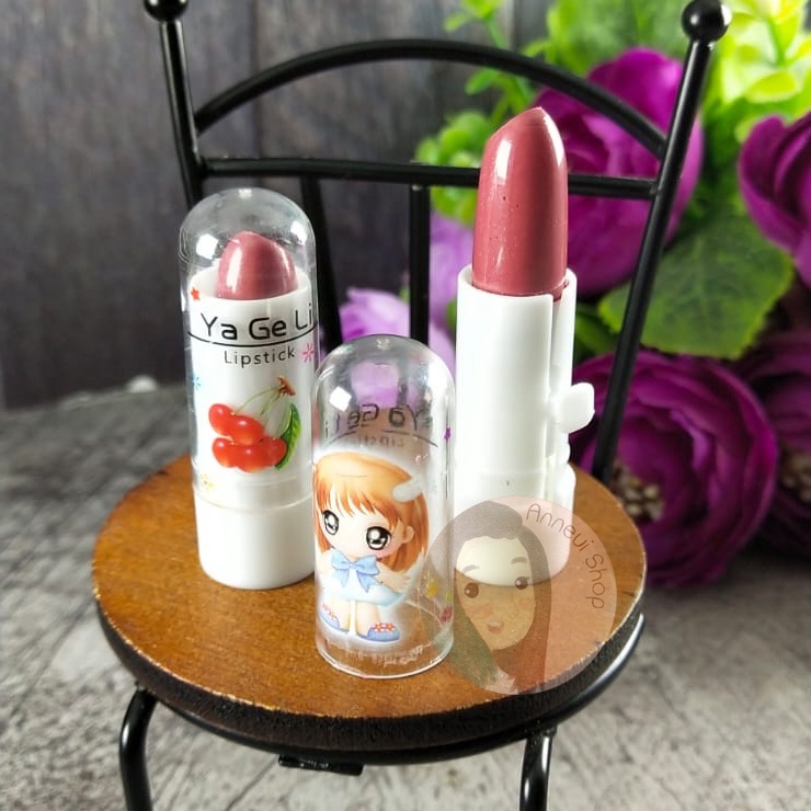 Mini Lipstick Ya Ge Li Mainan Anak Aroma Buah Rasa Fruits Flavour Warna Cantik for Girls Kids Murah Termurah Pewarna Bibir