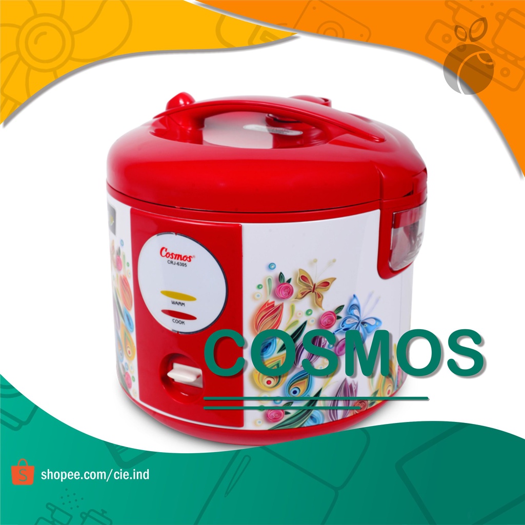 Jual Rice Cooker / Penanak Nasi Cosmos anti gores ukuran 1.8 Liter 3 in