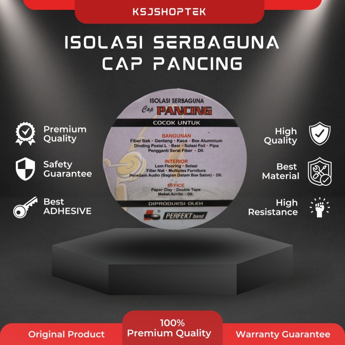 Flinkote Isolasi Serbaguna Cap Pancing Perfekt Fiber Genteng Asbes Dll