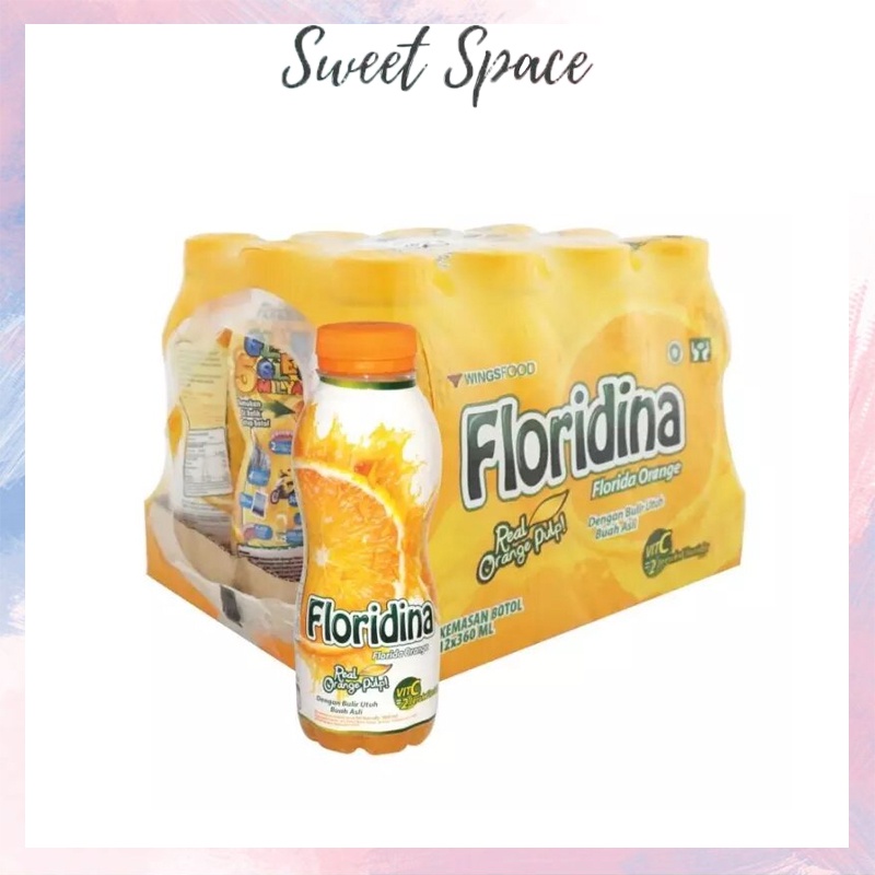 FLORIDINA MINUMAN RASA JERUK 1 DUS = 12 PCS 350ML [SWEETSPACE]