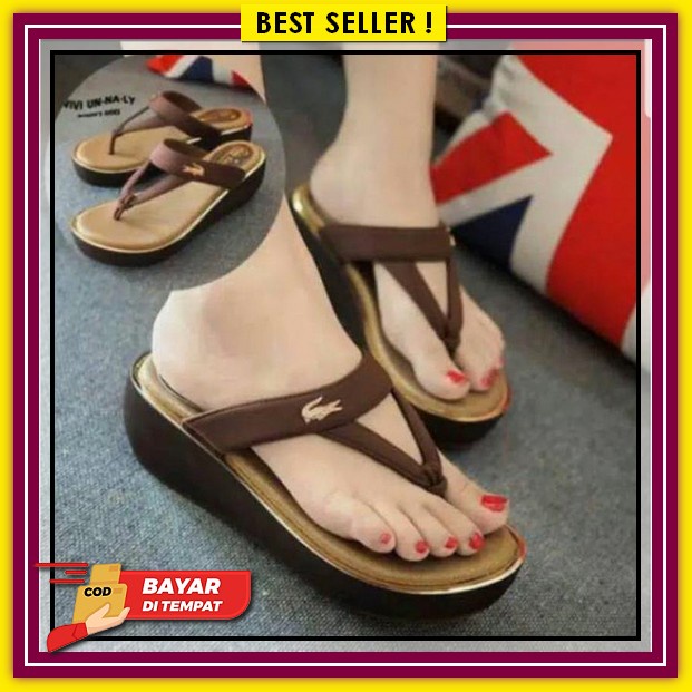 Sandal Wedges Sofia New Model Import Original 100% Abbushoes  Nn 01  Wedges Sandal Jepit (Terbaru)