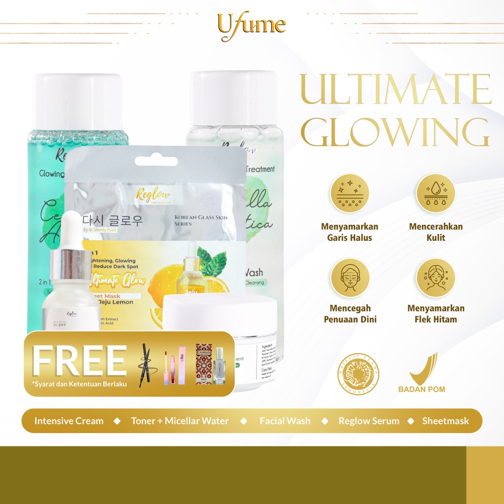 Reglow Skincare Original Cream Pemutih Wajah Original Perawatan Pemutih Wajah BPOM Penghilang Bekas 