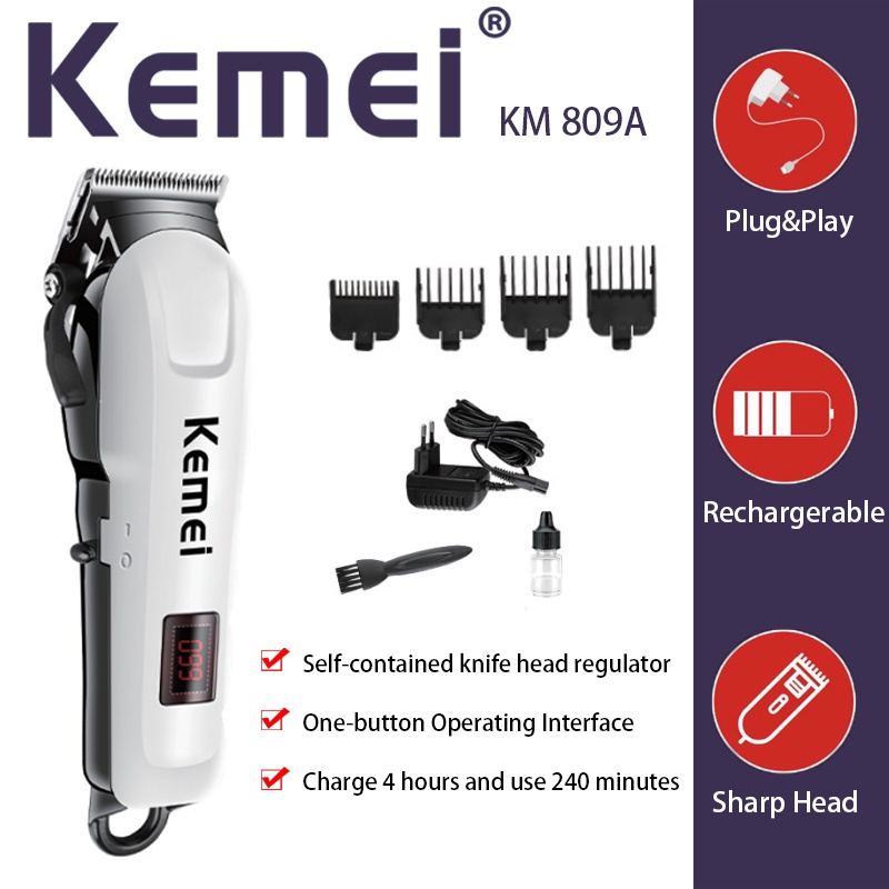 Hair Clipper Kemei KM-809A Alat Mesin Cukur Rambut/alat potong rambut