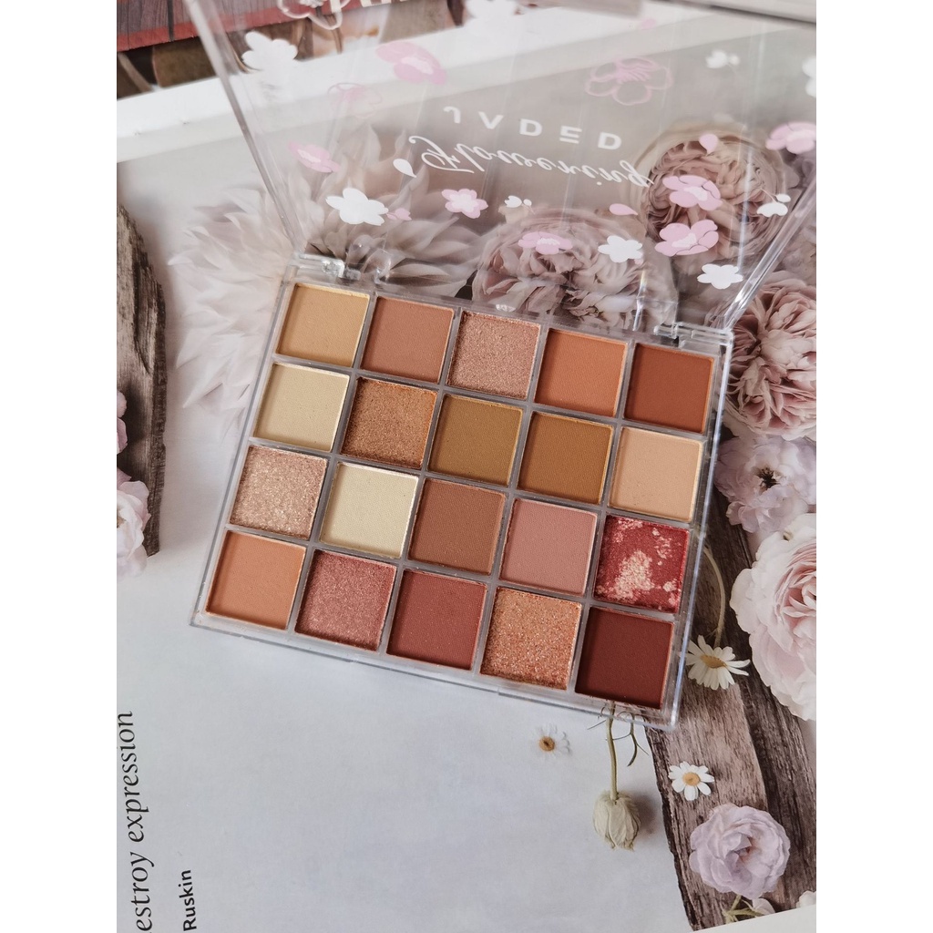 DIKALU Eyeshadow 20 Warna Glitter Matte Kombinasi Tahan Lama JADED-Flowering Jaded-2