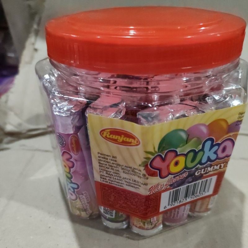 youka gummy roll mix flavor permen jeli aneka rasa