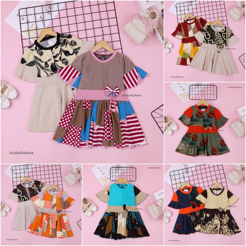 Baju Aurell uk Bayi - 6 Tahun / Dress Anak Lengan Atasan Perempuan