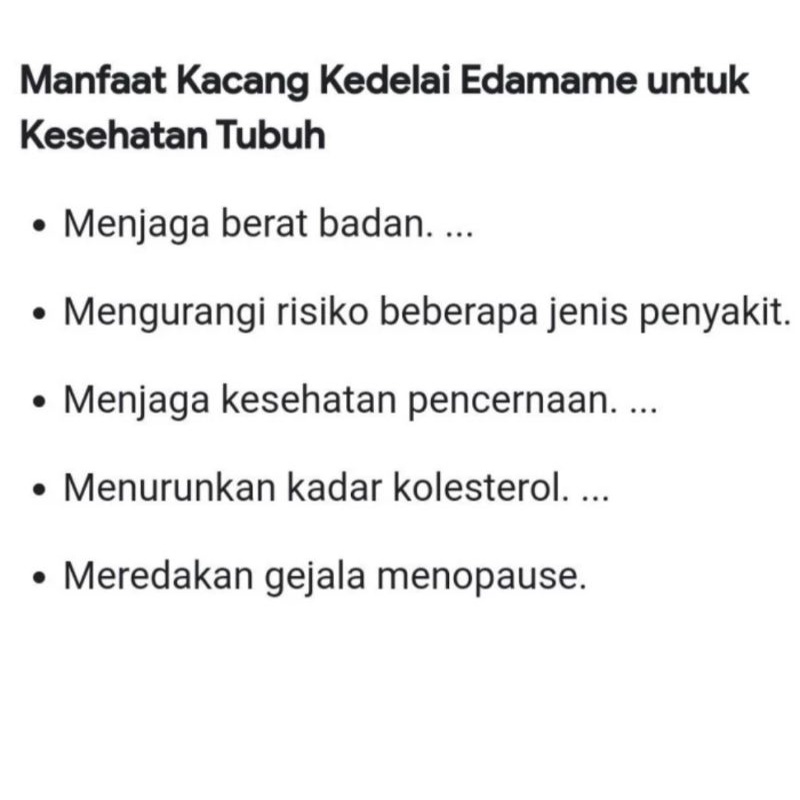 New Edamame Kupas Frozen Mukimami Kacang Jepang