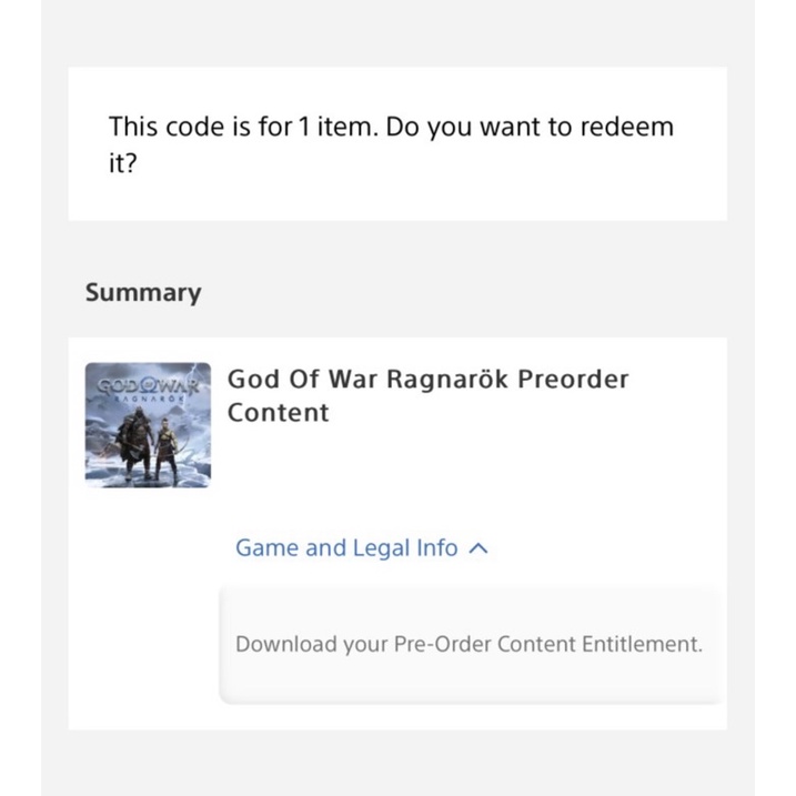 DLC PO PS4 / PS5 Game - God of War Ragnarok GoW 2022 ( Reg 3 Asia )