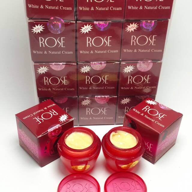 6 PCS - Cream Rose White &amp; Natural Cream Original Bisa Untuk Cream Siang Dan Malam