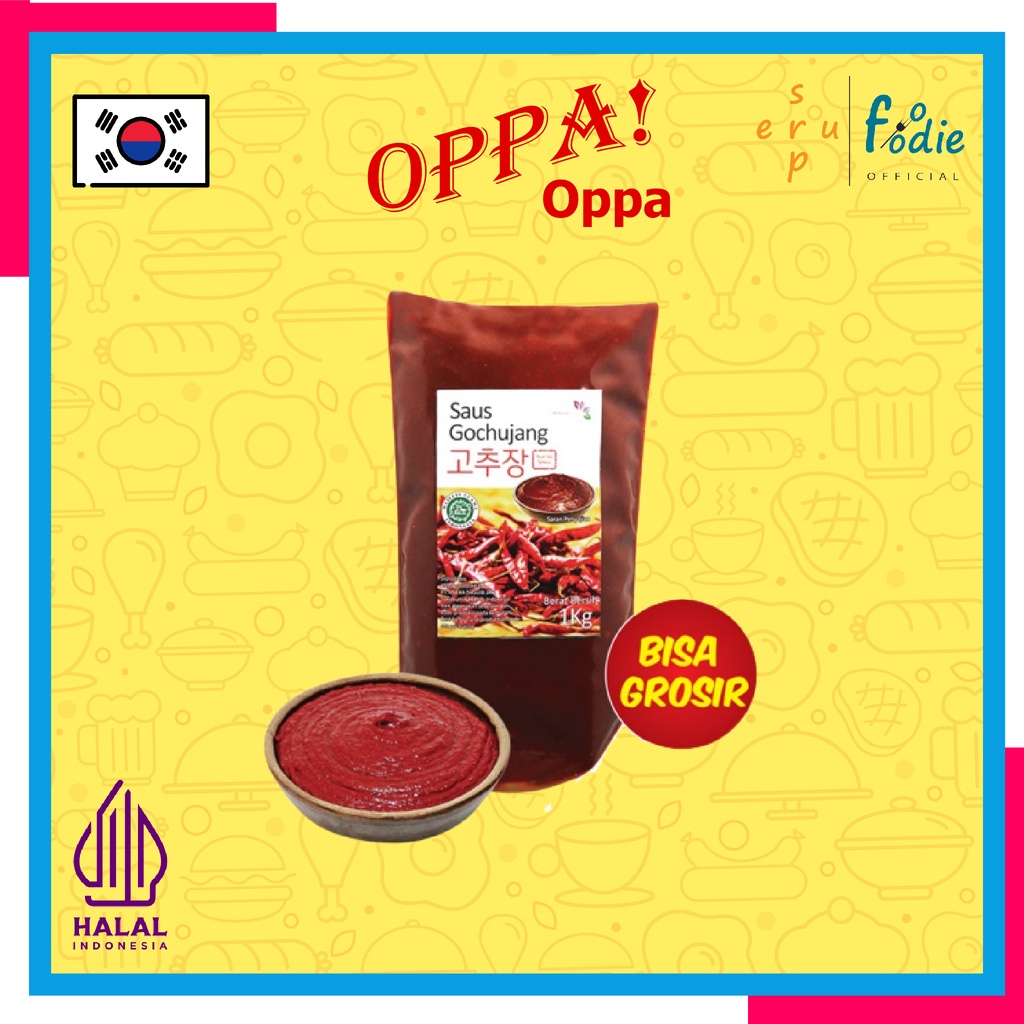 

SUPERFOODIE Saus Gochujjang/ Saos Gochujjang / Hot Paper Gochujjang/ Sambal Pasta/ Sambel Pasta Pedas Gochujjang Asli Korea Halal 1000 Gram