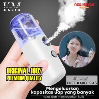 Image of Nano Spray Mini Original 100% Free Charger Penyemprot Pendingin Perawatan Pelembap Wajah Semprotan Air Halus Kulit Wajah Muka Atomizer USB Facial Humidifier Mist Spray Water Replenishment Mist Sprayer ACK15