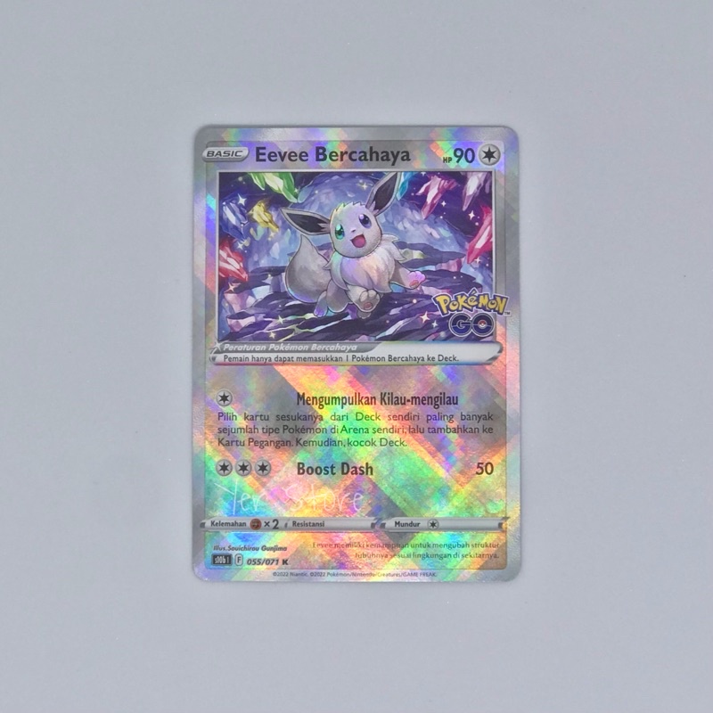 Eevee Bercahaya K | S10B | 055/071 | Pokemon GO TCG Indonesia