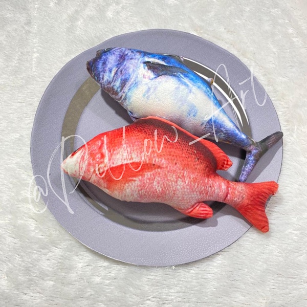 Pillowart - Bantal Boneka Ikan Asin Size S | Ikan Asin | Ikan Tuna | Ikan Kakap - ART041