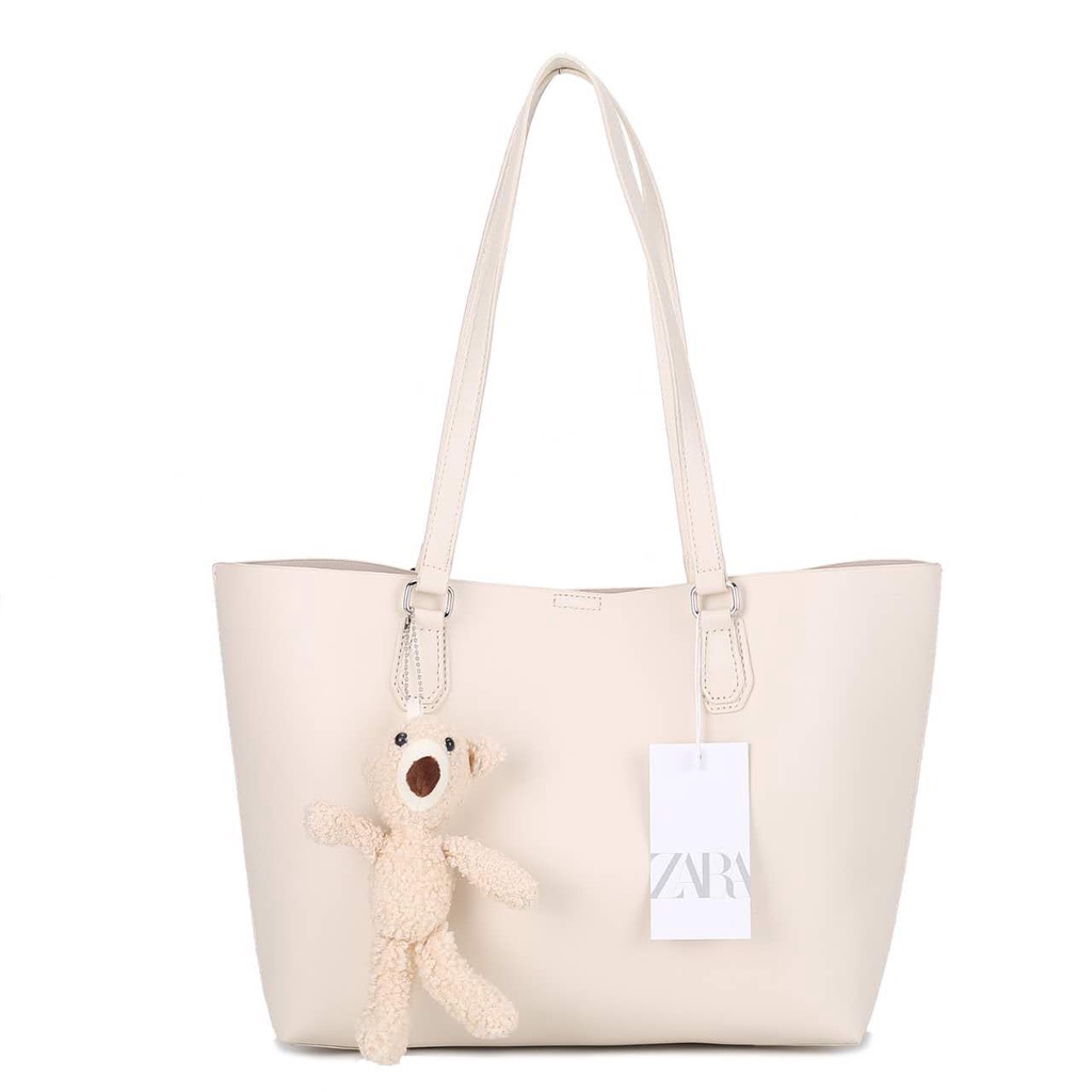 Tas totebag Wanita Tas Bahu Muat Laptop Free Gantungan Boneka #214