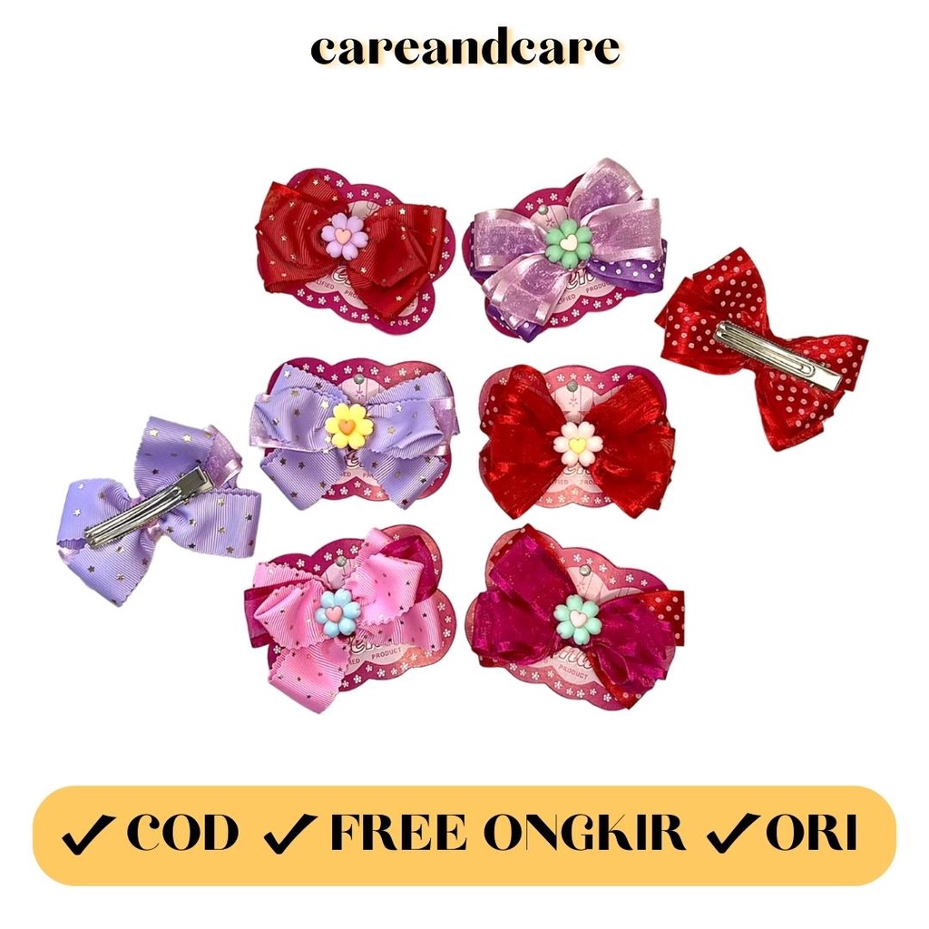 HANDMADE JEPITAN PITA ANAK ANAK CEWEK MOTIF STAR POLKADOT