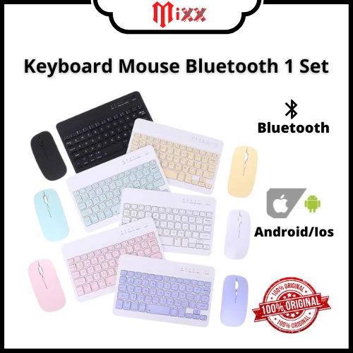 Mixx 10 Inch 3 in 1 Wireless Bluetooth Keyboard Mouse Set Lightweight Portable For iPad Samsung Xiaomi Phone