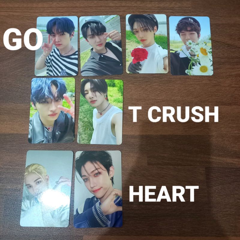 [ Ready Stock ] Maxident Photocard PC Heart T Crush Go Bangchan Chan Leeknow Changbin Hyunjin Han Ji