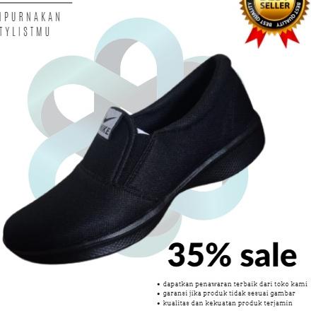 £ SEPATU SEKOLAH/OLAH RAGA WANITA HITAM POLOS MODEL TERBARU ৳