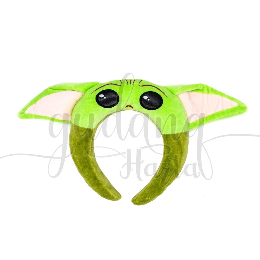 Bando Anak Karakter Yoda Headband Motif Alien Hijau Simple Bandana Unik GH 211118