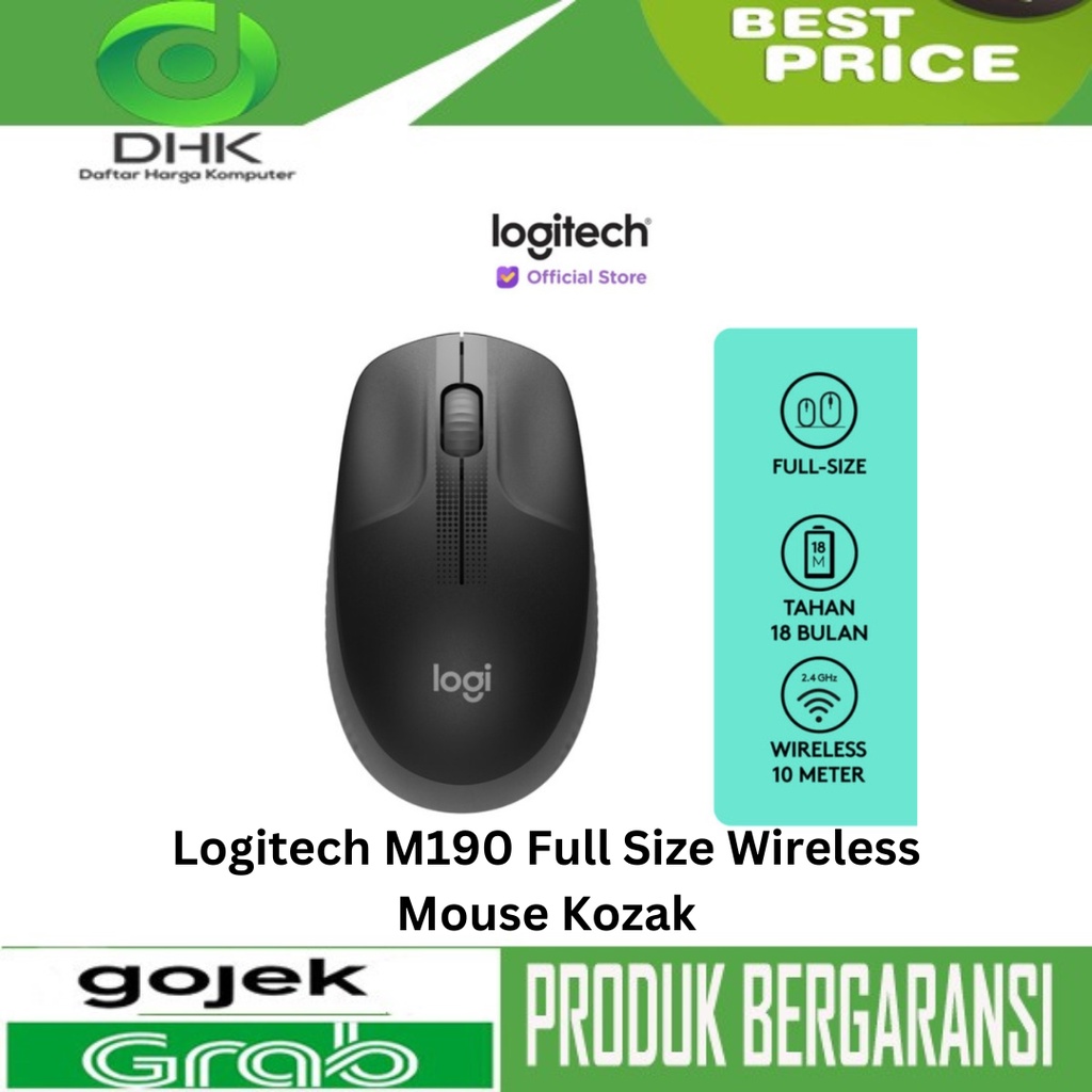 Logitech M190 Full Size Wireless  Mouse Kozak