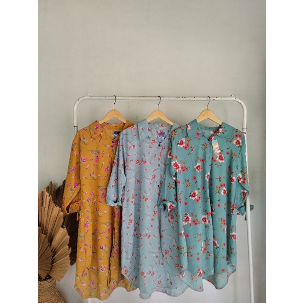 Tunik / Tunik motif / Tunik motif Bunga-Bunga / tunik ibu-ibu