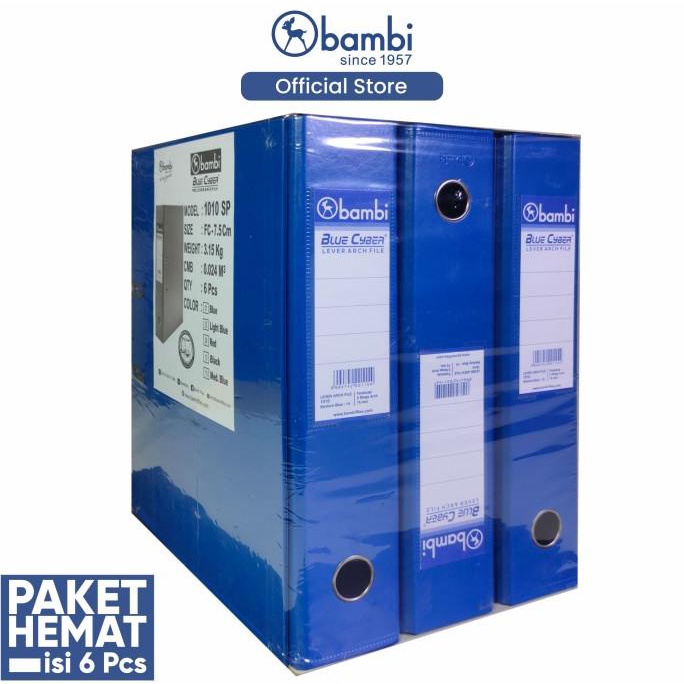

Bambi PVC Lever Arch File 1010 Folio Ordner PAKET HEMAT - isi 6 pcs